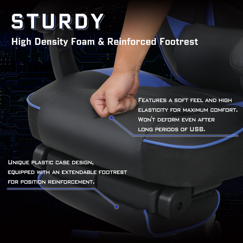 Elecwish Adjustable Reclining Ergonomic Faux Leather PC Elecwish Adjustable Reclining Ergonomic Faux Leather PC